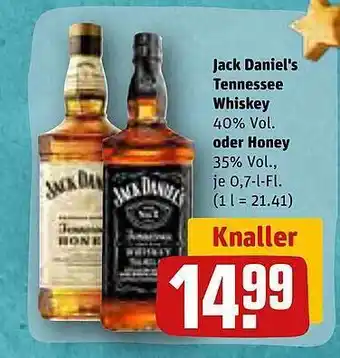 REWE Kaufpark Jack daniel's tennessee whiskey oder honey Angebot