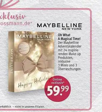 Rossmann Maybelline oh what a magical time Angebot