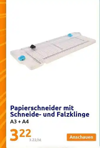 Action Papierschneider mit schneide- und falzklinge Angebot