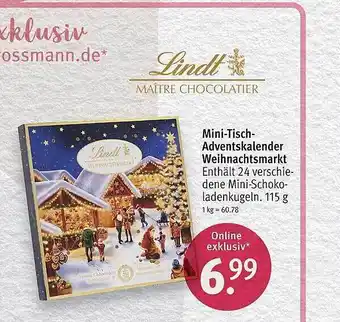 Rossmann Mini-tisch-adventskalender weihnachtsmarkt Angebot