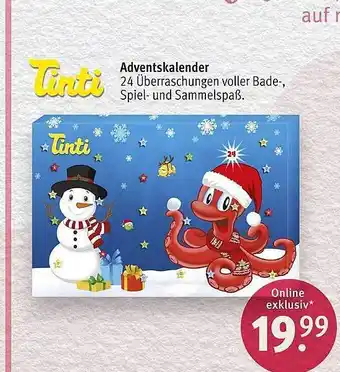 Rossmann Adventskalender tinti Angebot