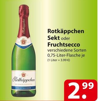 Famila Nord Ost Rotkäppchen sekt oder fruchtsecco Angebot