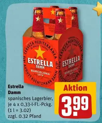 REWE Estrella damm bier Angebot