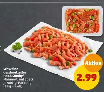 PENNY Schweinegeschnetzeltes hot & smoky Angebot