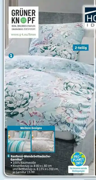 PENNY Home ideas living renforcé-wendebettwäsche-garnitur Angebot