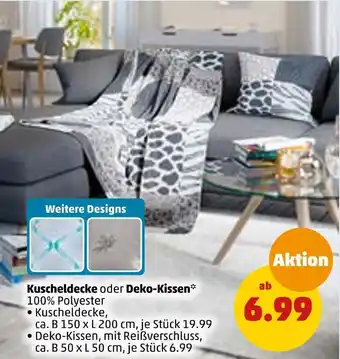 PENNY Kuscheldecke oder deko-kissen Angebot