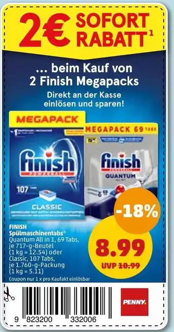 PENNY Finish spülmaschinentabs Angebot