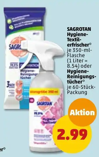 PENNY Sagrotan hygiene-textilerfrischer oder hygiene-reinigungstücher Angebot