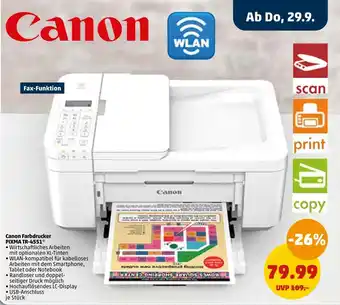 PENNY Canon farbdrucker pixma tr-4551 Angebot