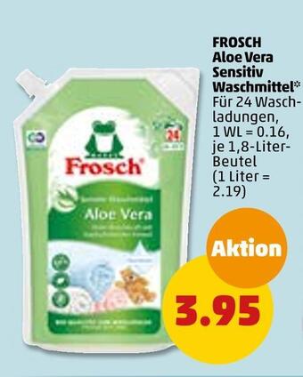 PENNY Frosch aloe vera sensitiv waschmittel Angebot