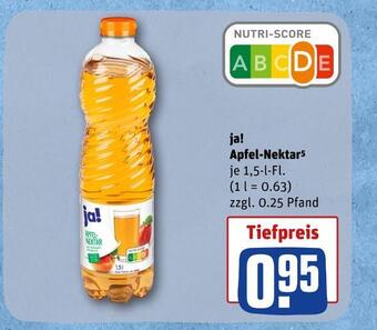 REWE Ja! apfel-nektar Angebot