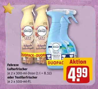 REWE Febreze lufterfrischer oder textilerfrischer Angebot