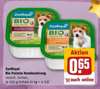 REWE Zooroyal bio pastete hundenahrung Angebot