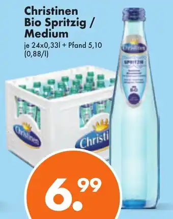 Trink und Spare Christinen Bio Spritzig/Medium 24x0,33 L Angebot