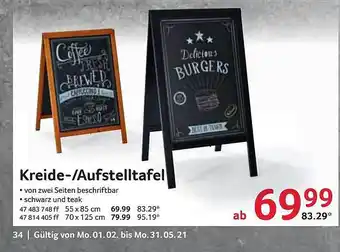 Selgros Kreide-/Aufstelltafel Angebot