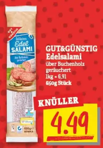 NP Discount Gut & Günstig Edelsalami 650 g Stück Angebot