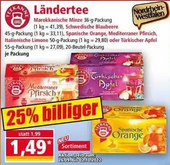 Norma Ländertee Angebot