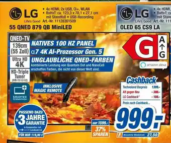 expert Techno Land Lg 55 qned 879 qb miniled oder oled 65 cs9 la Angebot