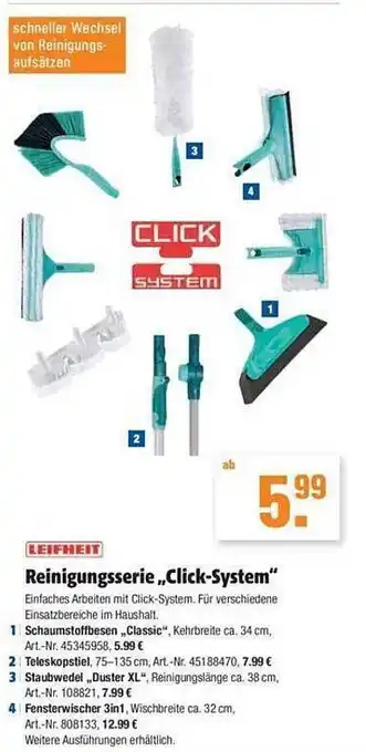 Werkers Welt Leifheit reinigungsserie „click-system“ Angebot