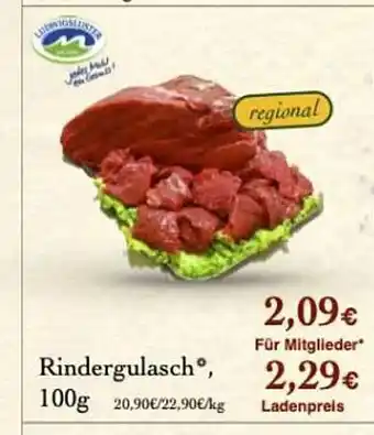 LPG Biomarkt Rindergulasch Angebot