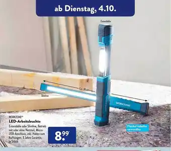 Aldi Süd Workzone led-arbeitsleuchte Angebot