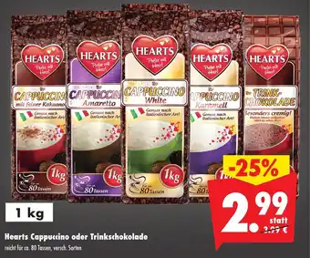 Mäc Geiz Hearts Cappuccino oder Trinkschokolade 1 kg Angebot