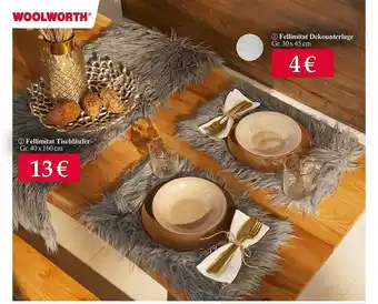 Woolworth Fellimitat dekounterlage oder fellimitat tischläufer Angebot