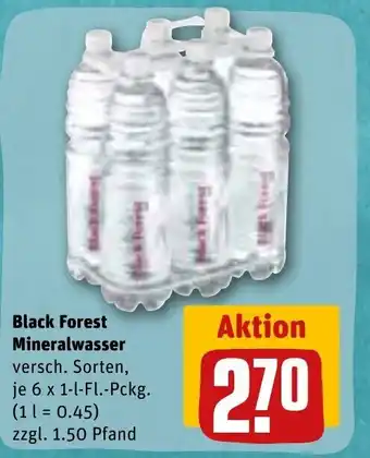 REWE Black Forest Mineralwasser 6*1L Angebot