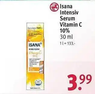 Rossmann Isana intensiv serum vitamin c Angebot