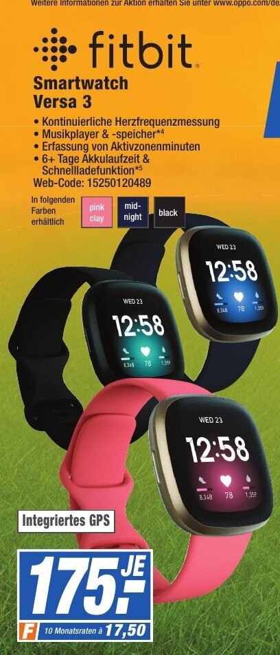 smartwatch fitbit versa 3
