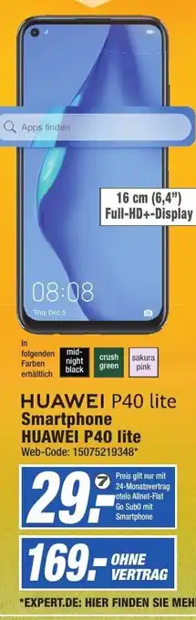 expert Octomedia Huawei P40 Lite Smartphone Angebot