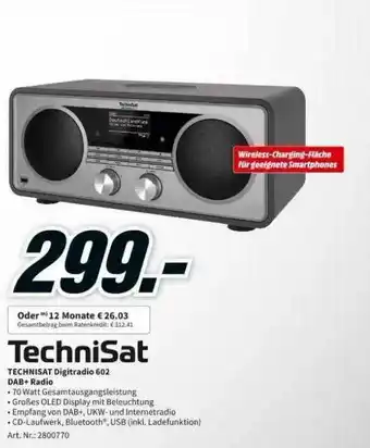 MediaMarkt Technisat digitradio 602 dab+ radio Angebot