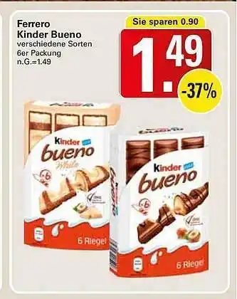 WEZ Ferrero kinder bueno Angebot