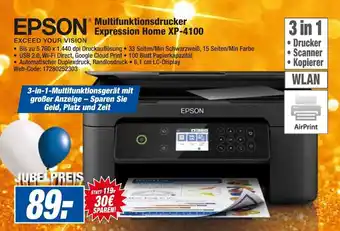 HEM Expert Epson Multifunktionsdrucker Expression Home XP-4100 Angebot