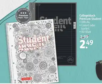 Rossmann Brunnen collegeblock premium student Angebot