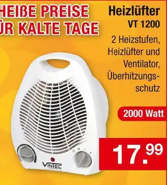 Zimmermann Vintec heizlüfter vt 1200 Angebot