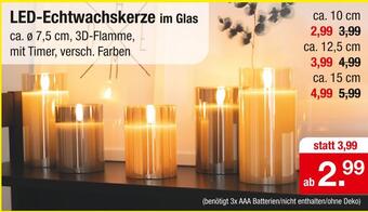 Zimmermann Led-echtwachskerze im glas Angebot