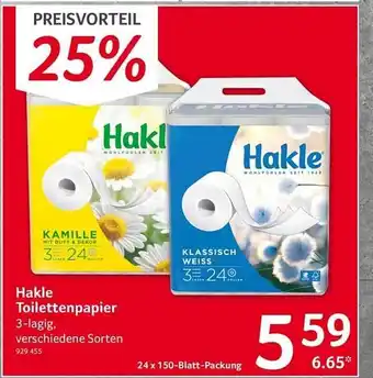 Selgros Hakle toilettenpapier Angebot