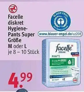 Rossmann Facelle diskret hygiene-pants super größe m oder l Angebot