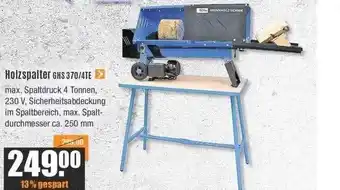 V Baumarkt Holzspalter ghs 370-4te Angebot