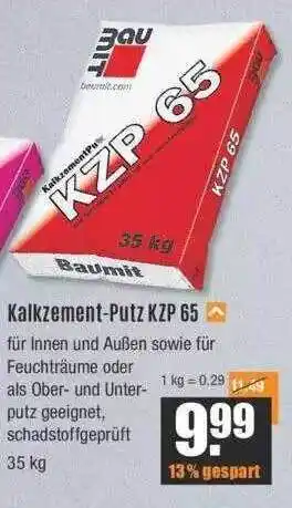 V Baumarkt Kalkzement-putz kzp 65 Angebot