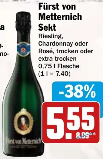 Hit Fürst von Metternich Sekt 0,75 L Flasche Angebot