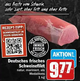 Hit Deutsches frisches Schweinefilet 1 kg Angebot