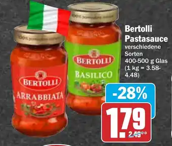 Hit Bertolli Pastasauce 400-500 g Glas Angebot