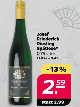 NETTO Josef Friederich Riesling Spatlese 750ml Angebot