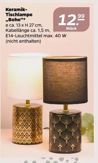 NETTO Keramik-Tischlampe Boho Angebot