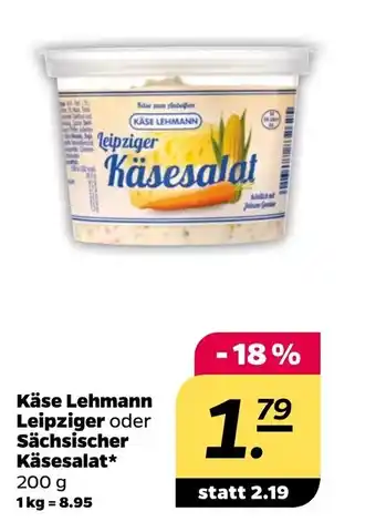 NETTO Kase Lehmann Leipziger o. Sachsischer Kasesalat 200g Angebot