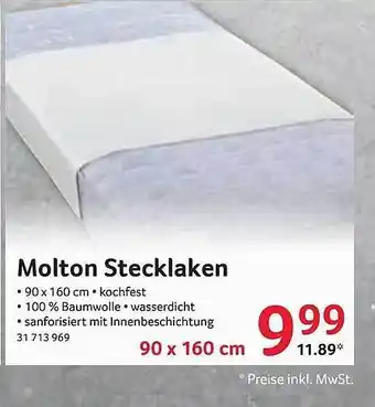 Selgros Molton Stecklaken Angebot