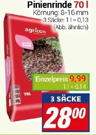 CENTERSHOP Agricon Pinienrinde 70 l Angebot