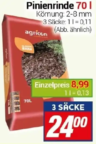 CENTERSHOP Agricon Pinienrinde 70 l Angebot